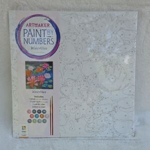 New Paint By Numbers Waterlilies Canvas Set Floral Flowers Water Scene 🌸